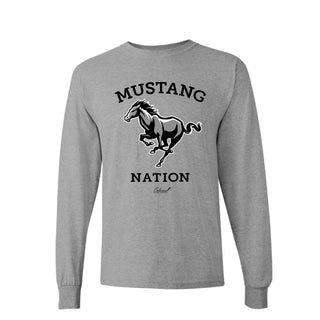 Buy sport-grey Mustang Nation - Heavy Cotton Long Sleeve