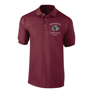 Buy maroon McCullough Middle School - Men&#39;s Fit Polo