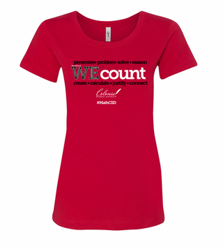 Buy red WE Count Ladies T-Shirt