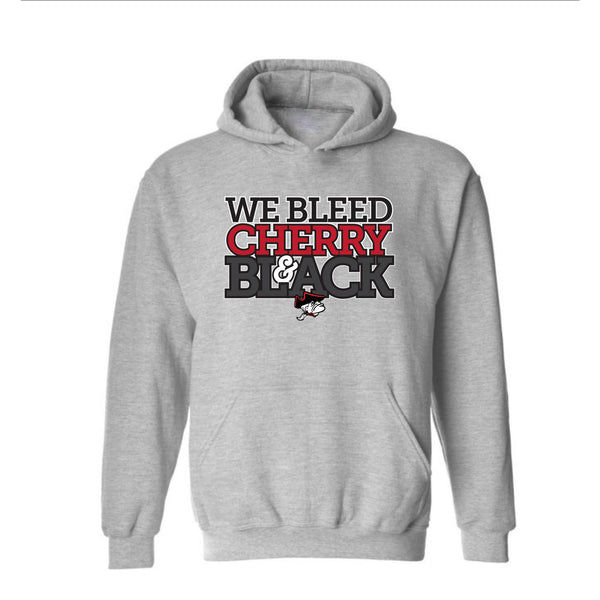 We Bleed Cherry & Black Hoodie