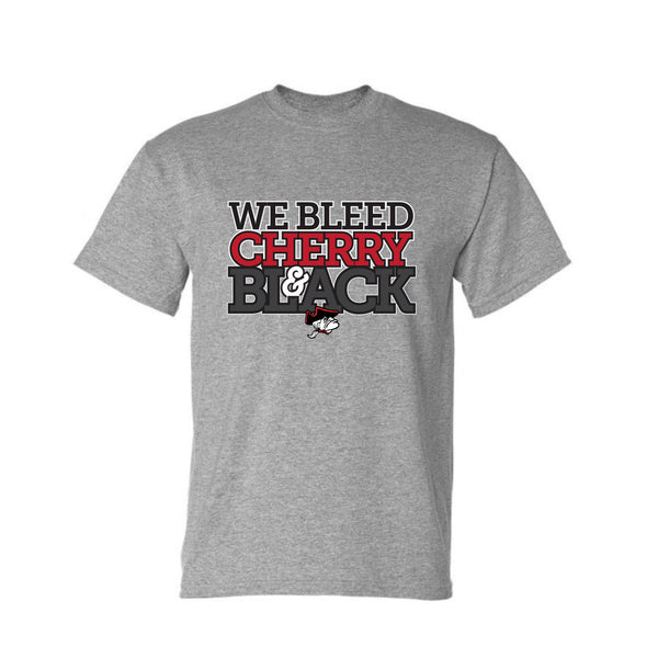 We Bleed Cherry & Black T-Shirt
