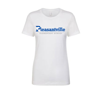 Buy white Pleasantville Ladies Fit Crewneck by Next Level